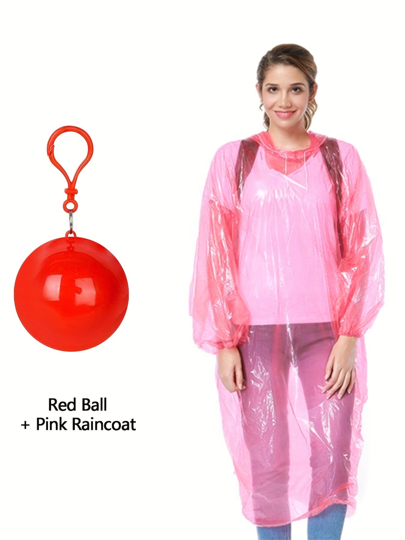 Lightweight Waterproof Rain Poncho with Drawstring Hood