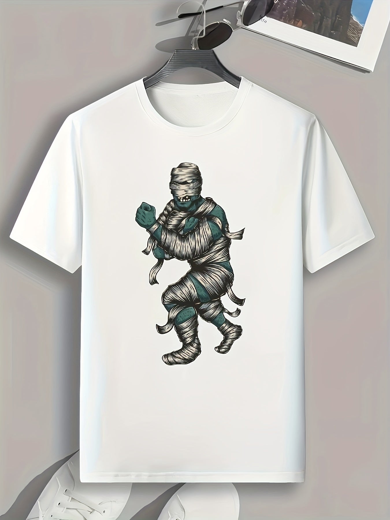Halloween Zombie Pattern Print Men's Comfy Sports T-shirt