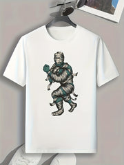 Halloween Zombie Pattern Print Men's Comfy Sports T-shirt