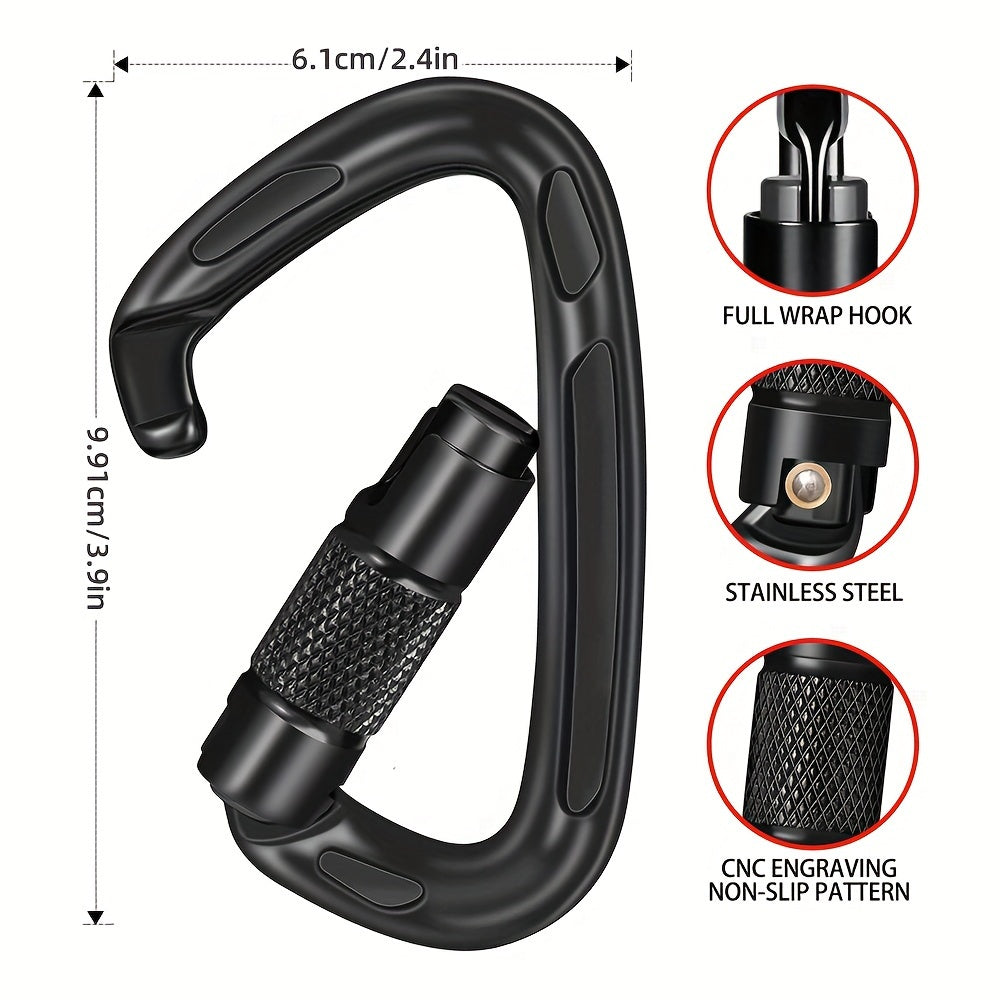 25KN Auto Locking Carabiner for Rock Climbing