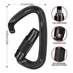 25KN Auto Locking Carabiner for Rock Climbing