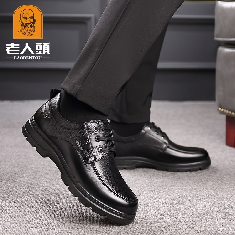 LAORENTOU Men's Oxfords Leather Dress Shoes Comfortable Durable Non Slip