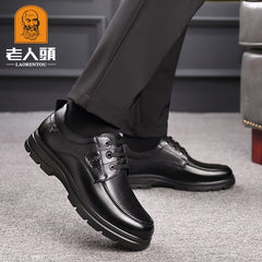 LAORENTOU Men's Oxfords Leather Dress Shoes Comfortable Durable Non Slip
