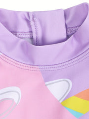 Toddler Girls Unicorn And Stars One Piece Swimsuit