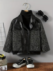 Christmas Cuts Toddler Boys Faux Leather Jacket