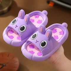 Girls Cartoon Rabbit Slippers Soft Sole Easter Bunny Comfortable Home Shoes
