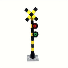 City Train Track Building Blocks Set with Signal Lights