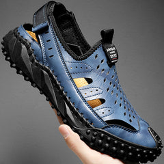 Men's Hollow Breathable Sandals Lightweight Non slip Comfortable Slippers