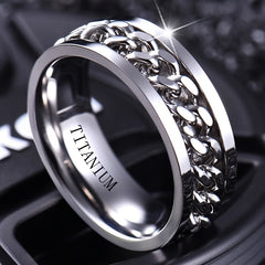 PANASH 8mm Titanium Steel Ring for Couples