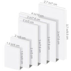 6pcs Transparent Sticky Notes Waterproof Marker Stickers 300 Sheets