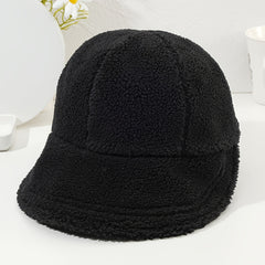 Lamb Wool Fisherman Hat Fleece Warm Unisex Baseball Cap Autumn