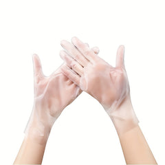 100-200pcs Disposable Gloves Transparent Plastic Latex Food Prep Safe Gloves