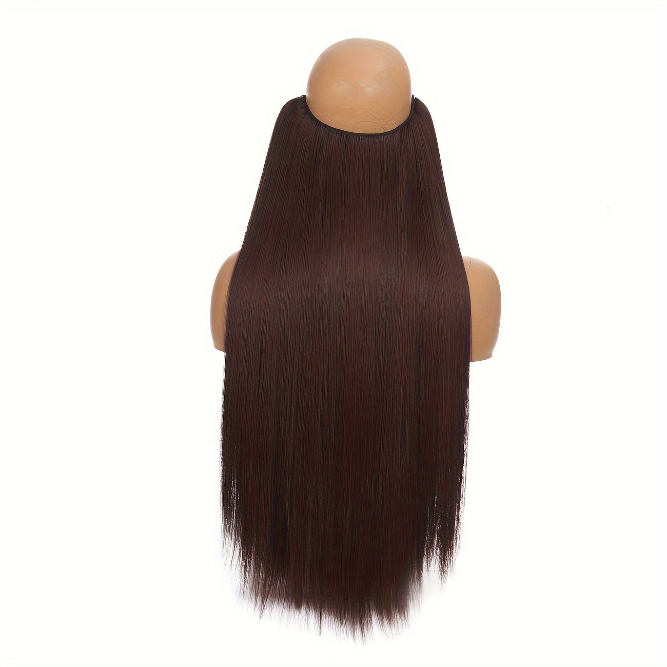 Straight Hair Extensions Wig with Invisible Fish Line for Adjustable Size