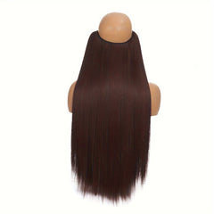 Straight Hair Extensions Wig with Invisible Fish Line for Adjustable Size