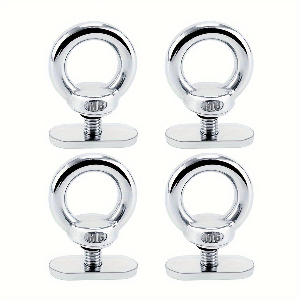 4 Pack Stainless Steel Track Mount Tie Down Eyelets Boat Bungee Cord Holders
