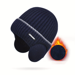 Winter Knitted Hat Outdoor Plus Velvet Thickened Ear Protection Warm Hat
