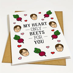 My Heart Beets For You Anniversary Card - Classic TV Show Greeting