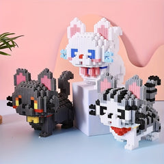 1435pcs Cartoon Cat Building Blocks Set DIY Assembly Toy for Adults and Teens