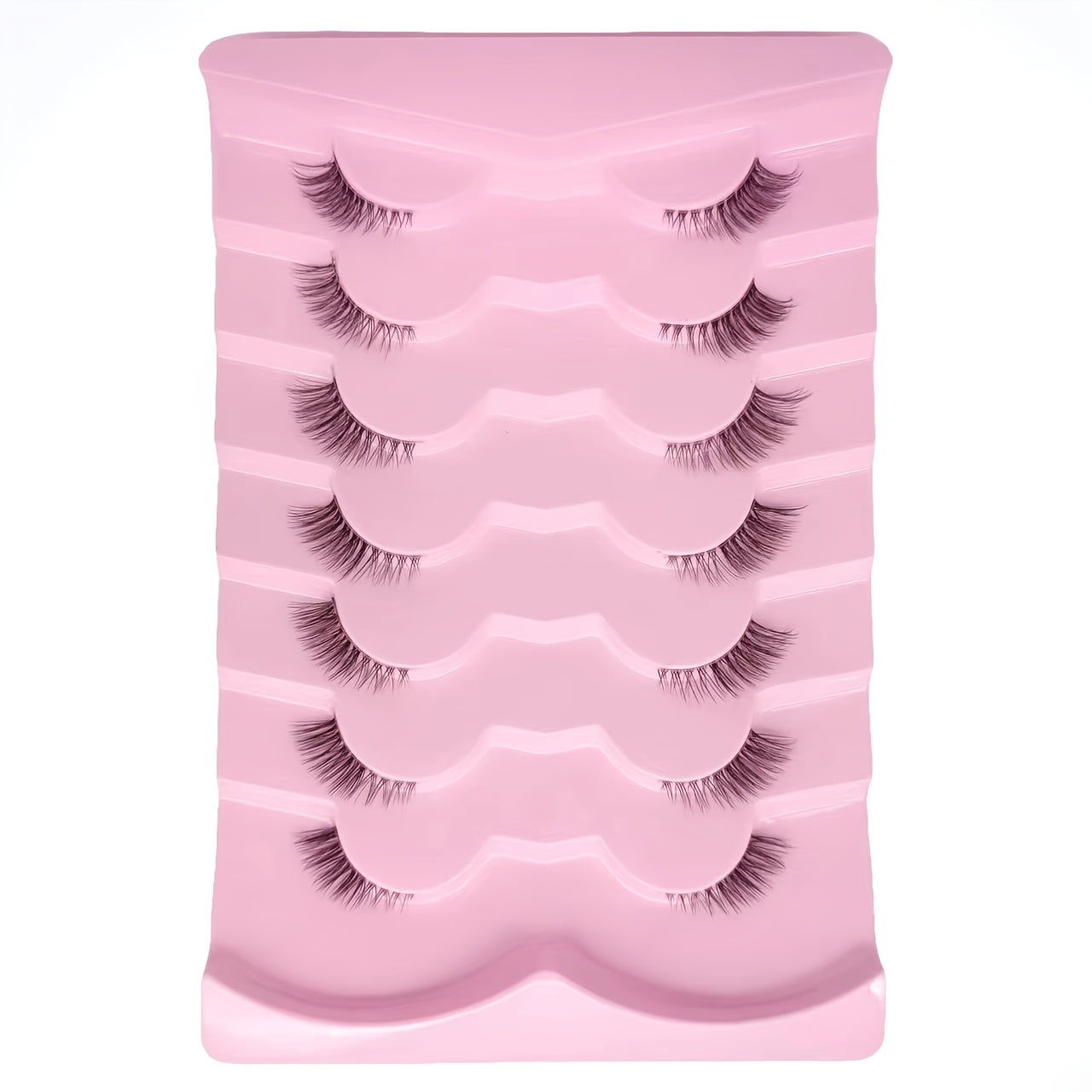 7 Pairs Mixed Length False Eyelashes D Curl Wispy Faux Mink Lashes