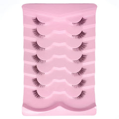 7 Pairs Mixed Length False Eyelashes D Curl Wispy Faux Mink Lashes