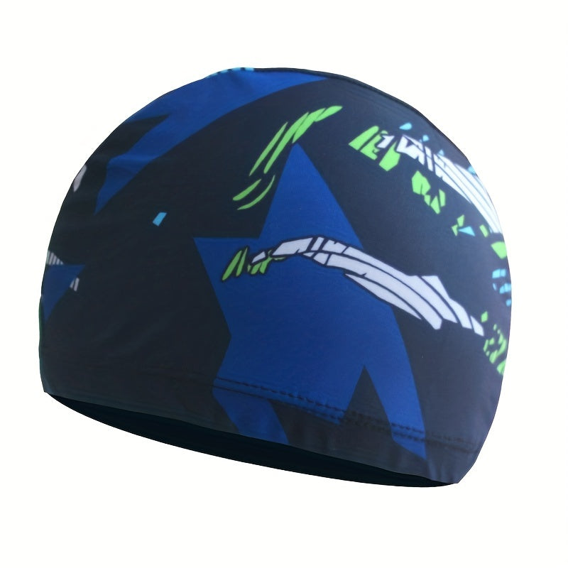 Unisex Quick Drying Swim Cap Printed Pool Hat