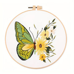 Embroidery Starter Kit for Adults - Butterfly Pattern - DIY Cross Stitch