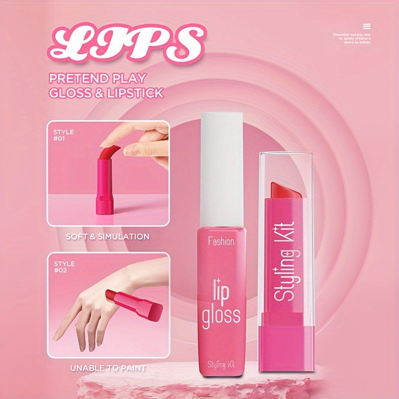 Girls' Role Play Makeup Kit Dress Up Set Non Liquid No Makeup Toy