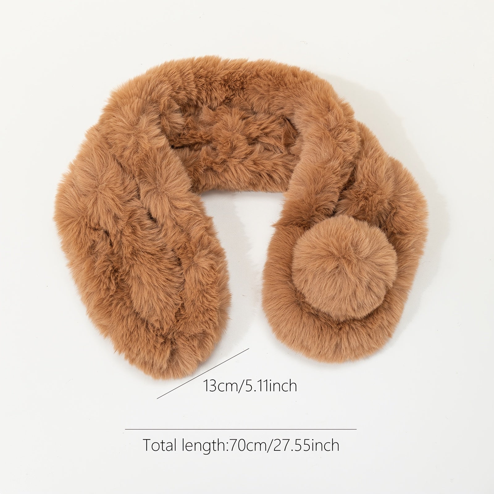 Faux Fur Collar Scarf Women Neck Shrug Spring Fall Winter Coat Dress