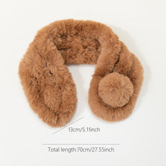 Faux Fur Collar Scarf Women Neck Shrug Spring Fall Winter Coat Dress