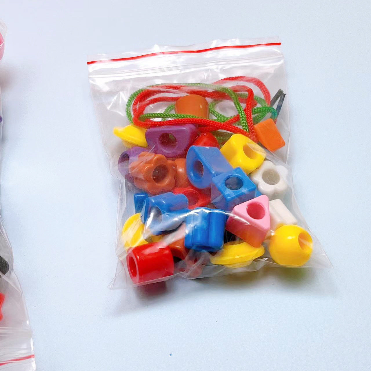 Kids Bead & Block Toys for Concentration Training Random Shapes Mixed