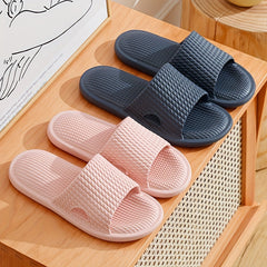 Women's Solid Pillow Slides Open Toe Non slip Home Slides