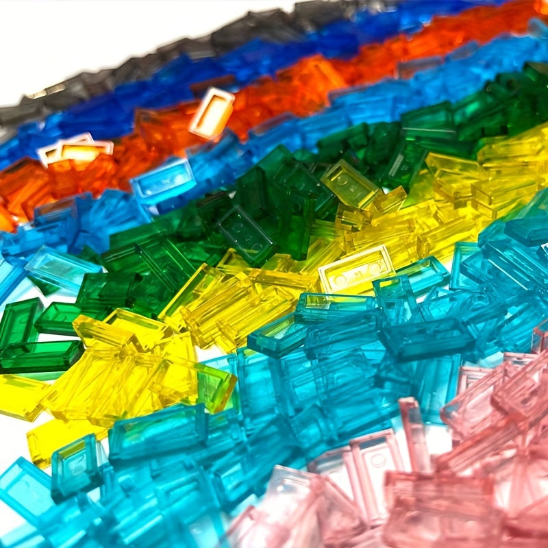 100pcs Transparent Light Panels for Pixel Art, ABS Blocks Compatible