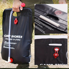 20L Solar Portable Camping Shower Bag with Hose & Shower Head