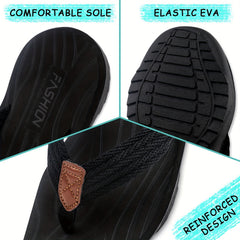 Men's Hemp Flip Flops for Beach and Outdoors