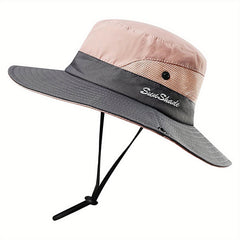 Women's Mesh Ponytail Sun Hat UV Protection Boonie Hats