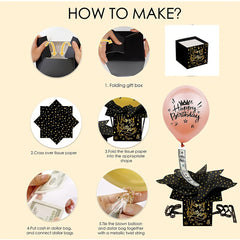 Cash Balloon Draw Money Box Happy Birthday Party Supplies