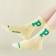 5 Pairs Kids Hiking Sports Socks, Sweat Absorbing Casual Socks