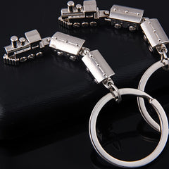 Metal Movable Joint Mini Train Model Keychain Gift
