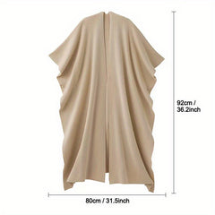 Women's Large Knitted Shawl Warm Cloak Outdoor