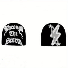 Y2K Beanie Cap Hats Knitted Lightning Skull Hat Unisex Ski Hat