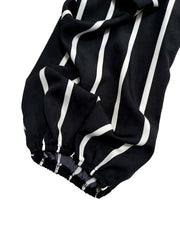 Stripe Print V Neck Knee Length Dress