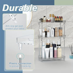 Bathroom Organizer Countertop Vanity Tray Corner Shelf for Makeup & Skincare