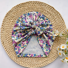 Baby Spring Summer Thin Headband Soft Bow Print Baby Hat Newborns