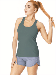 3pcs Racerback Workout Tank Tops Scoop Neck Gym Tops Women's Activewear