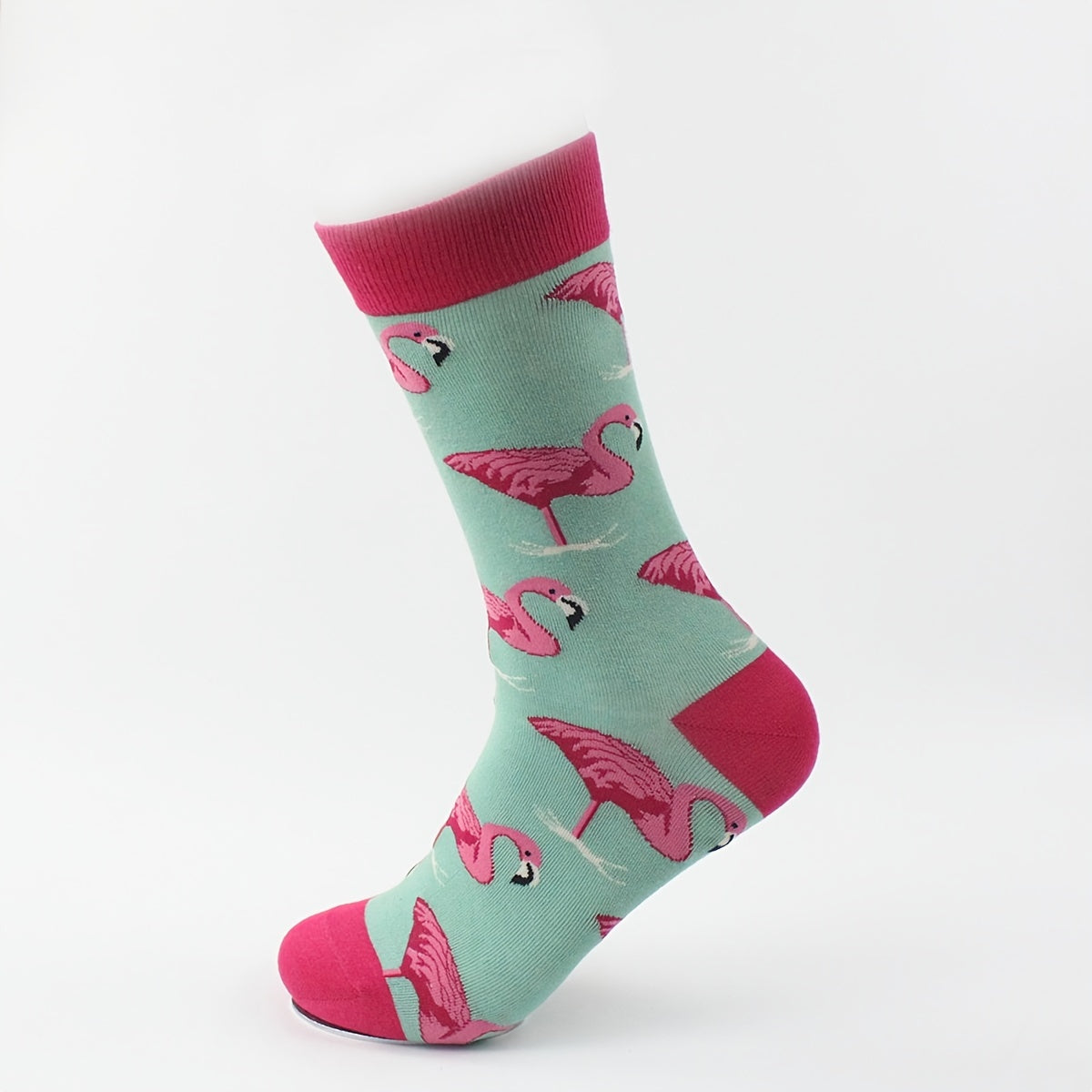 2pairs Flamingo Socks Novelty Christmas Stockings Women's Hosiery