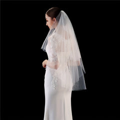 Mesh Bridal Headdress Wedding Accessories Hair Comb Yarn Mesh Wedding Headdress