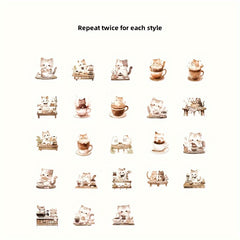46pcs Animal Stickers Pack - DIY Journal Decoration Adhesive Sealing Stickers
