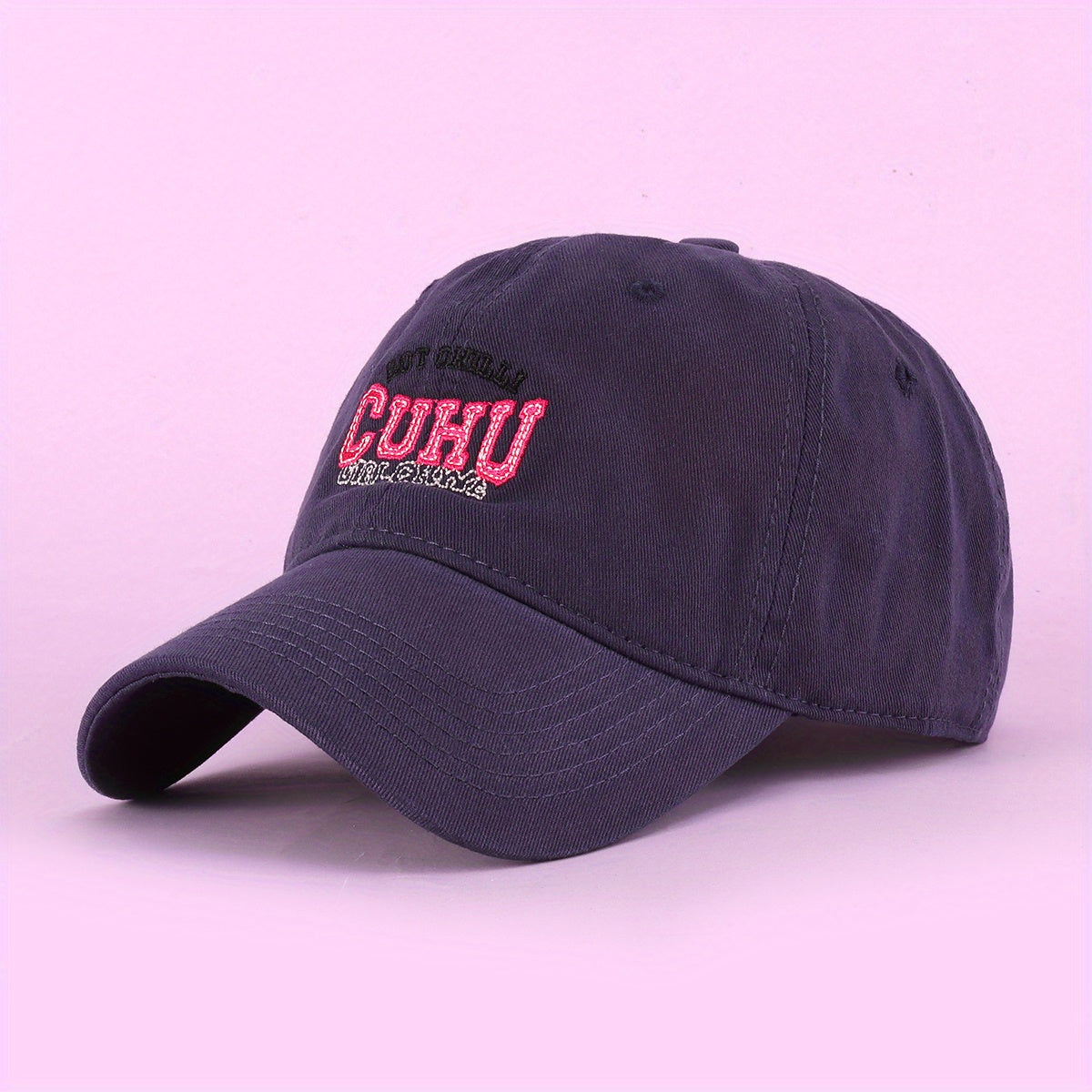 Vintage Washed Cotton Baseball Cap Solid Embroidery Dad Hat Adjustable Unisex