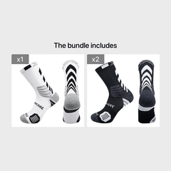 Men's Compression Athletic Crew Socks for Running Hiking Football Basketball