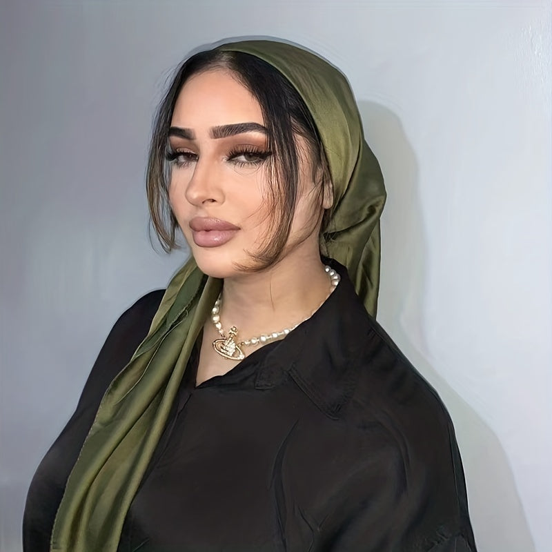 Solid Satin Hijab Scarf Silk Scarf Women Head Scarf Wraps